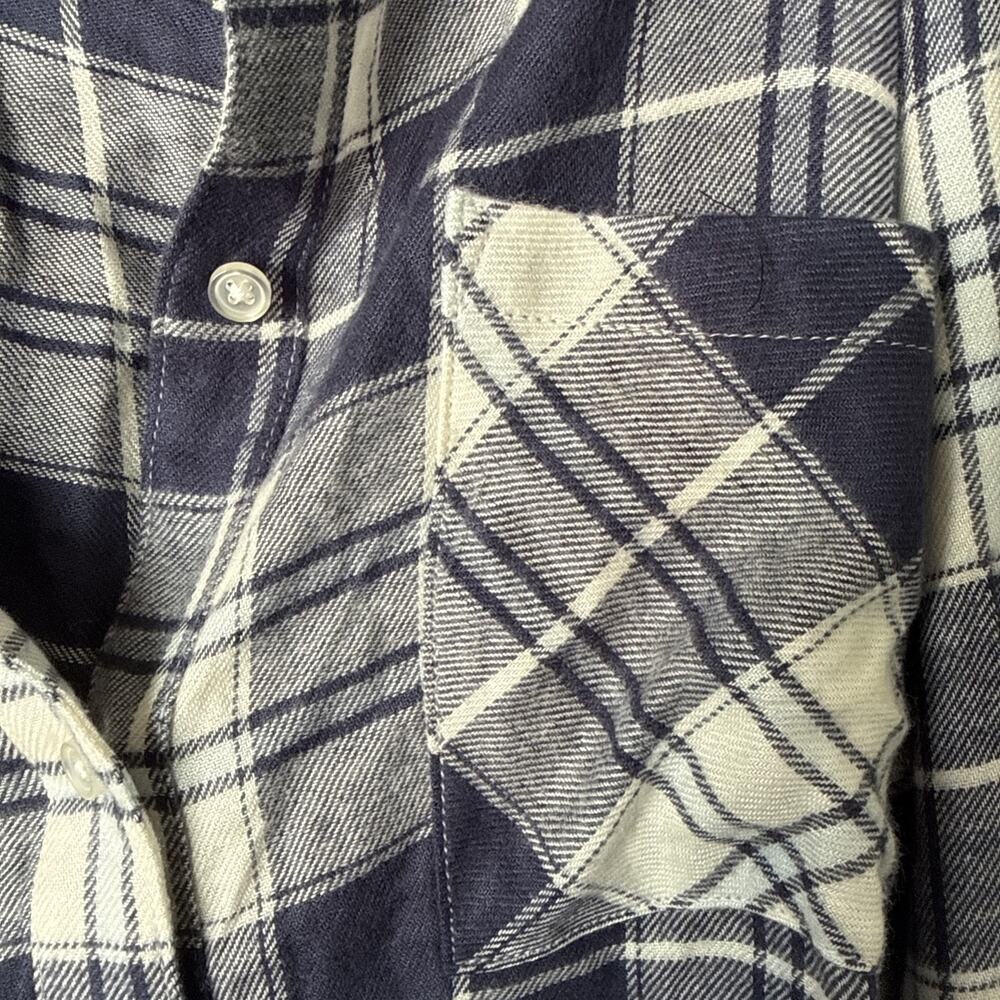 Market & Spruce Amelia Cozy Flannel Plaid, Blue, Large - Picture 2 of 6